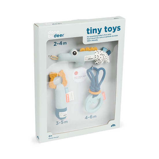 Done by Deer Done by Deer Tiny activity toys gift set Deer friends Blue