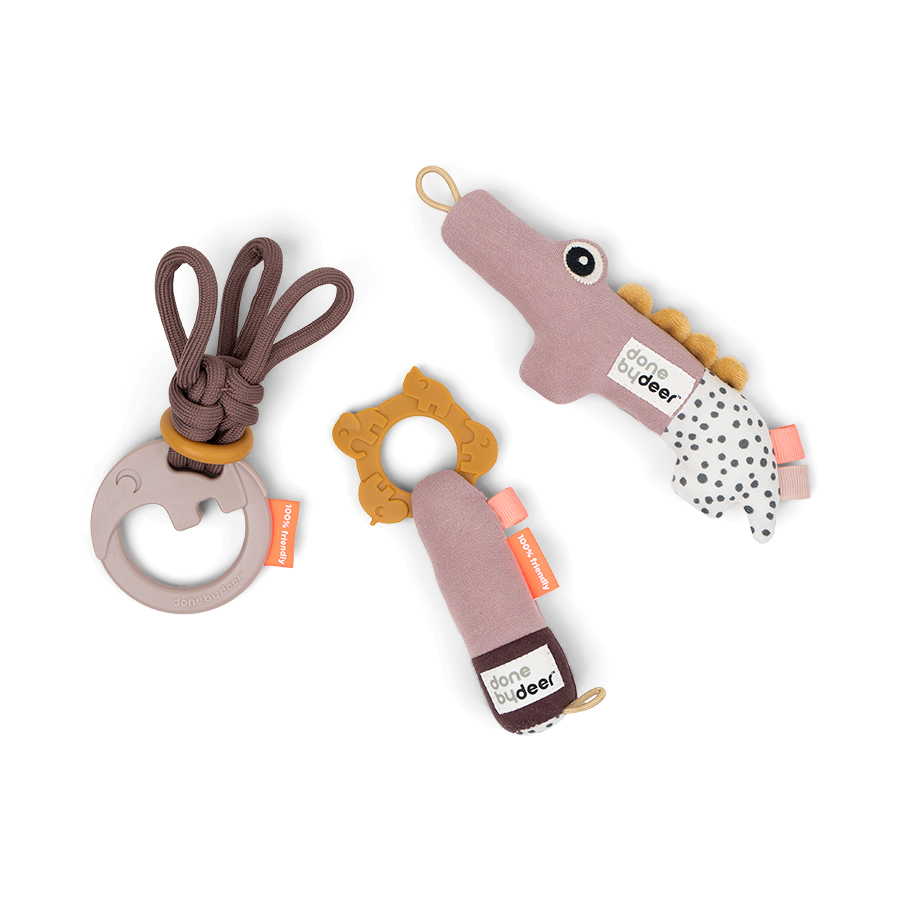 Done by Deer Tiny activity toys gift set Deer friends Powder