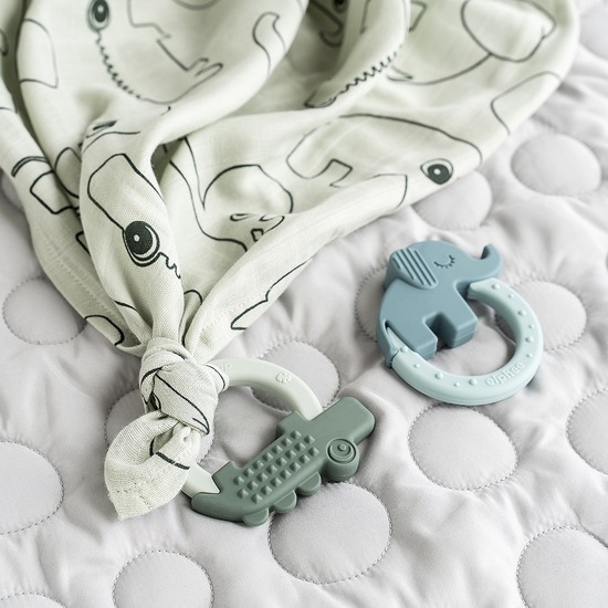 Done by Deer Bitring Deer friends Green/Blue 2-pack