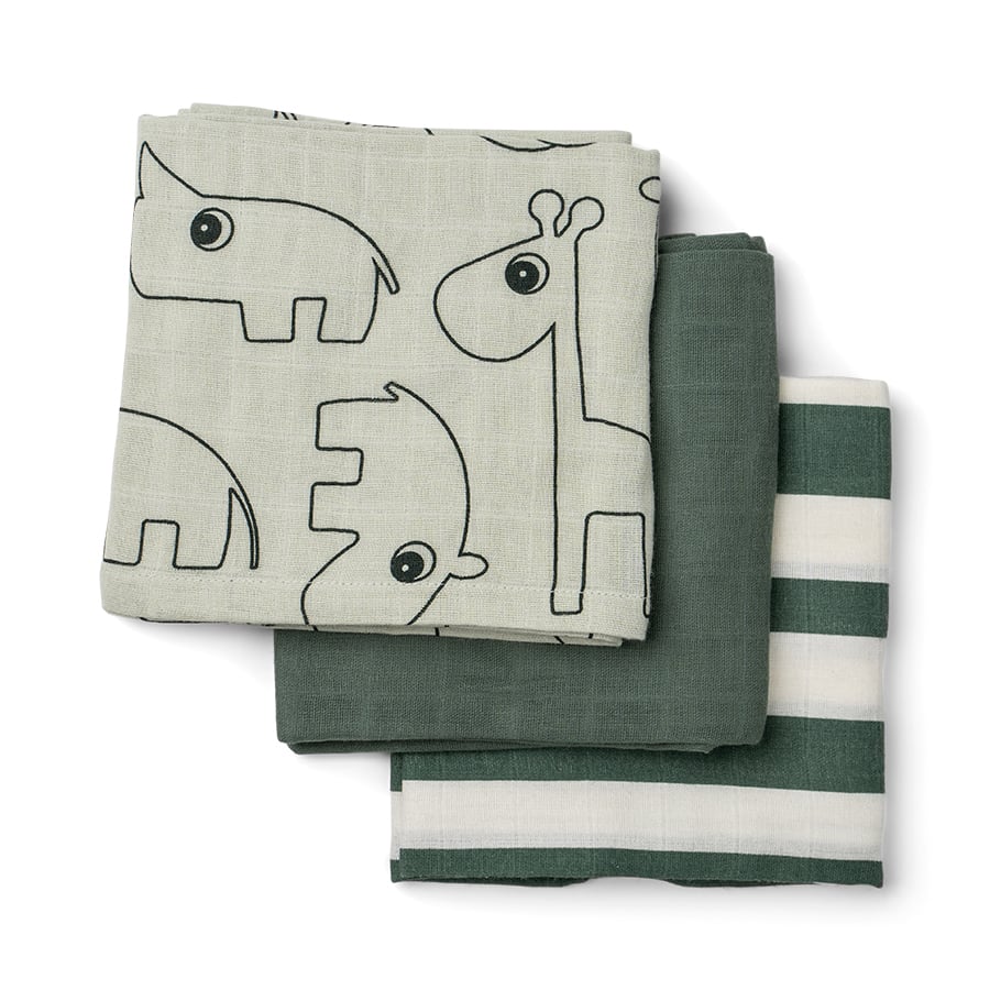 Done by Deer Muslinduk GOTS Deer friends Green 3-pack