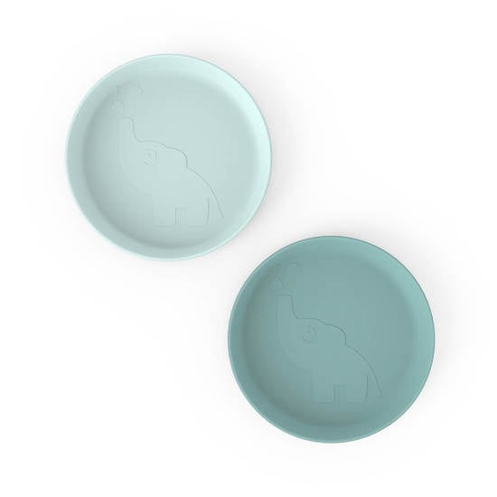 Done by Deer Kiddish Tallrik Elphee Blue 2-pack