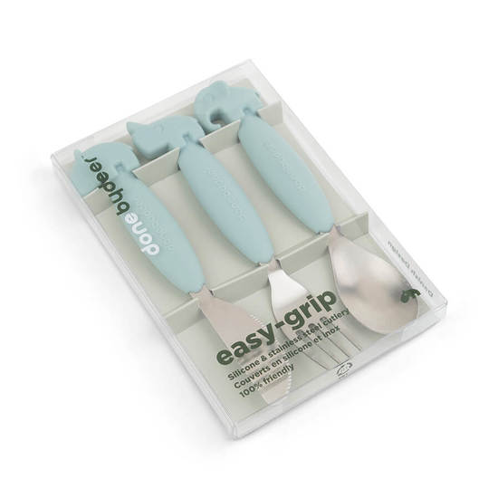 Done by Deer Easy-grip Bestickset Deer friends Blue