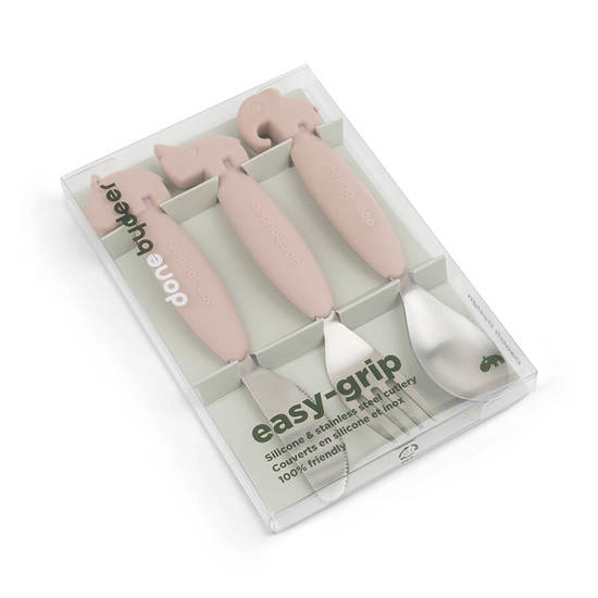 Done by Deer Easy-grip Bestickset Deer friends Powder