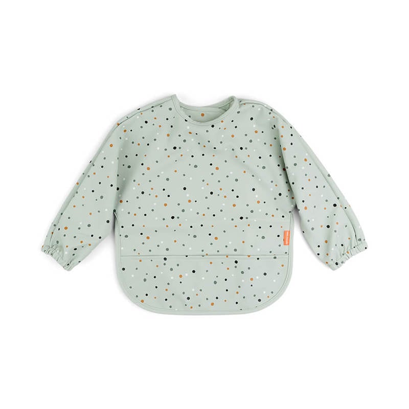 Done by Deer Långärmad Haklapp Happy dots Green