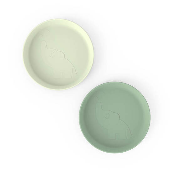 Done by Deer Kiddish Tallrik Elphee Green 2-pack