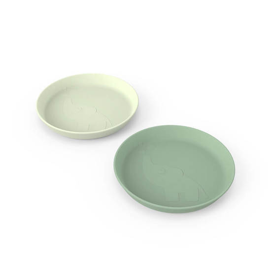 Done by Deer Kiddish Tallrik Elphee Green 2-pack