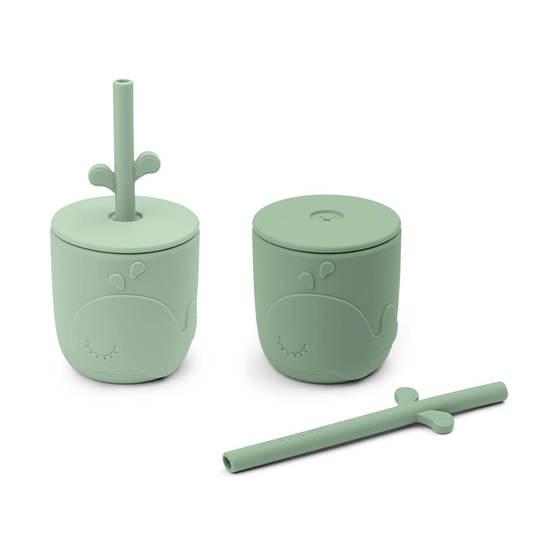 Done by Deer Peekaboo Sugrörsmugg Wally Green 2-pack