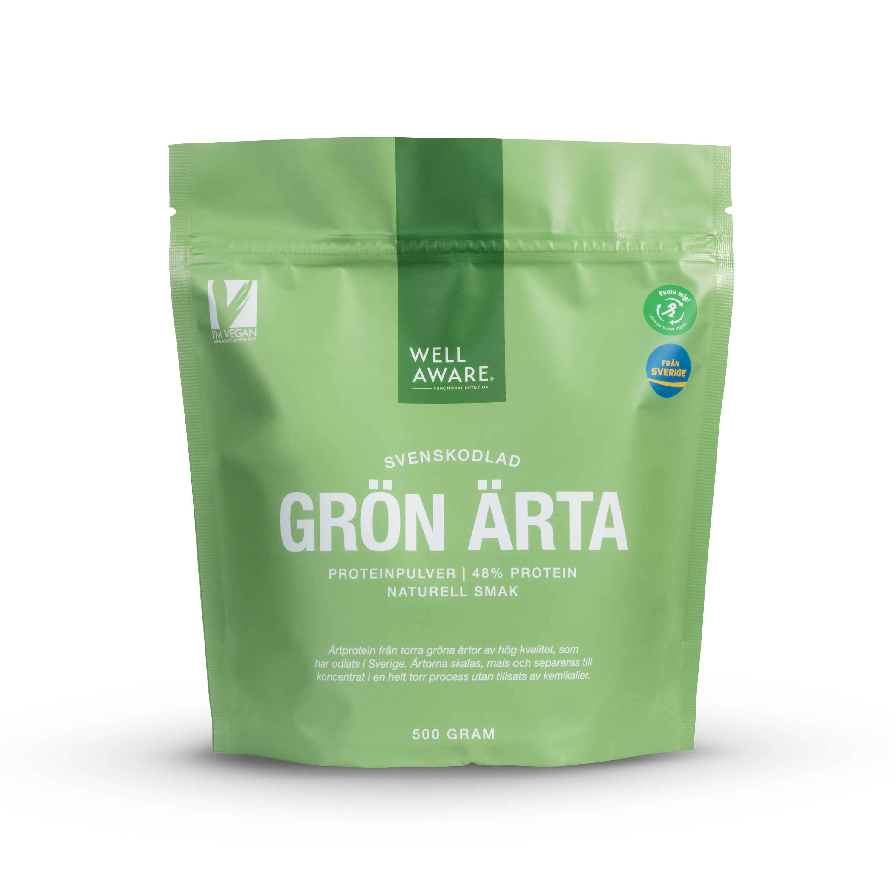 WellAware Svenskt Grönärt Protein 500 g