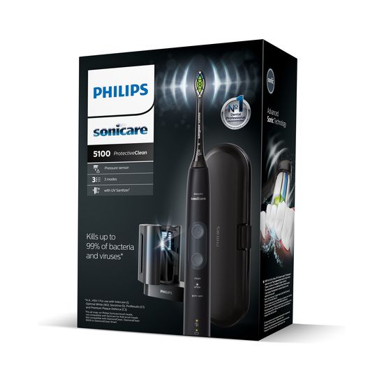 Philips Sonicare 5100 series med resefodral och UV-rengörare Svart