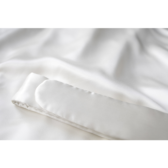 Cloud & Glow Silk Glam Band White