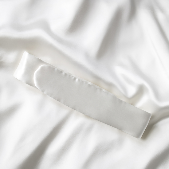 Cloud & Glow Silk Glam Band White