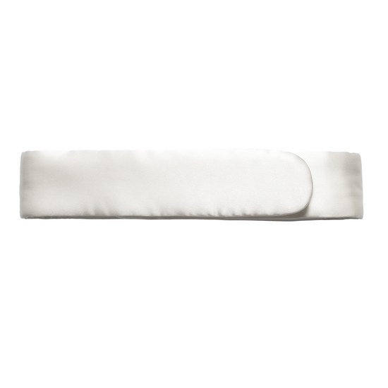 Cloud & Glow Silk Glam Band White