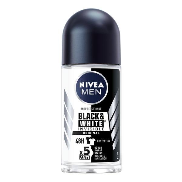 Nivea Antiperspirant Deo Black & White Roll On 50 ml