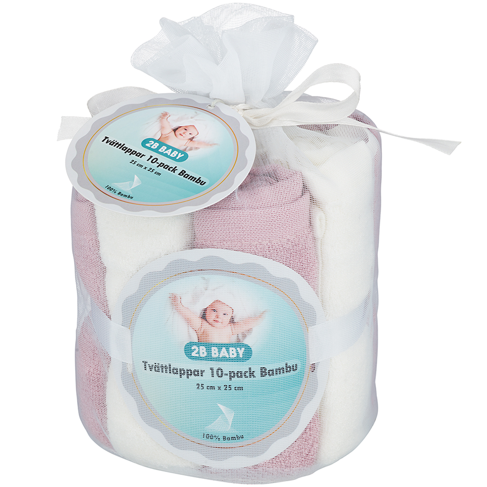 2B Baby Tvättlappar Bambu Burnished Lilac 10-pack