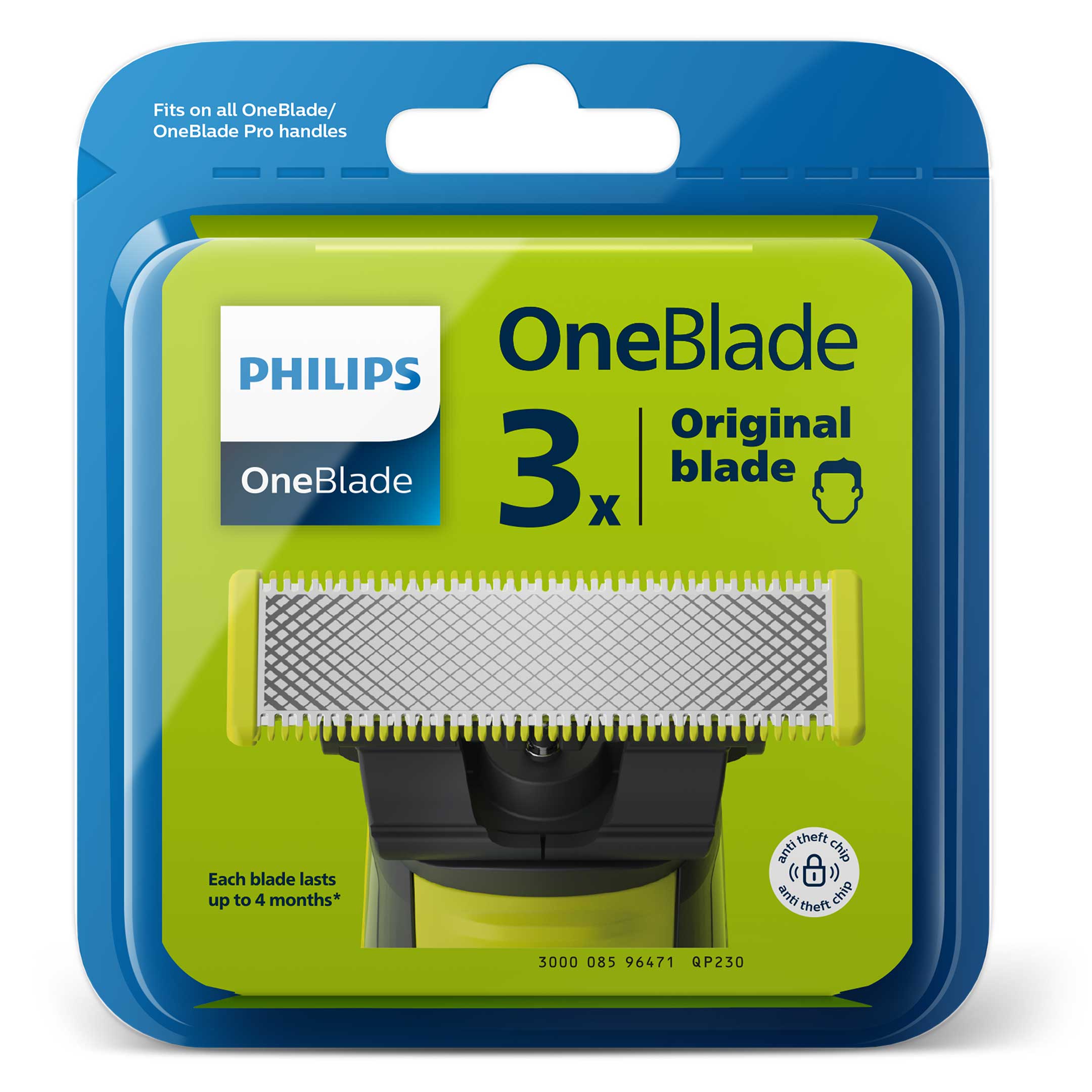 Philips OneBlade QP230/50 Utbytesblad 3-pack