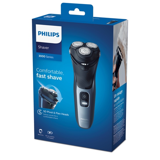 Philips Rakapparat för våt- eller torrakning 3000-serien
