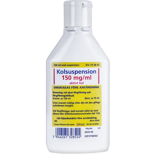 Kolsuspension 150 mg/ml 100 milliliter Oral suspension