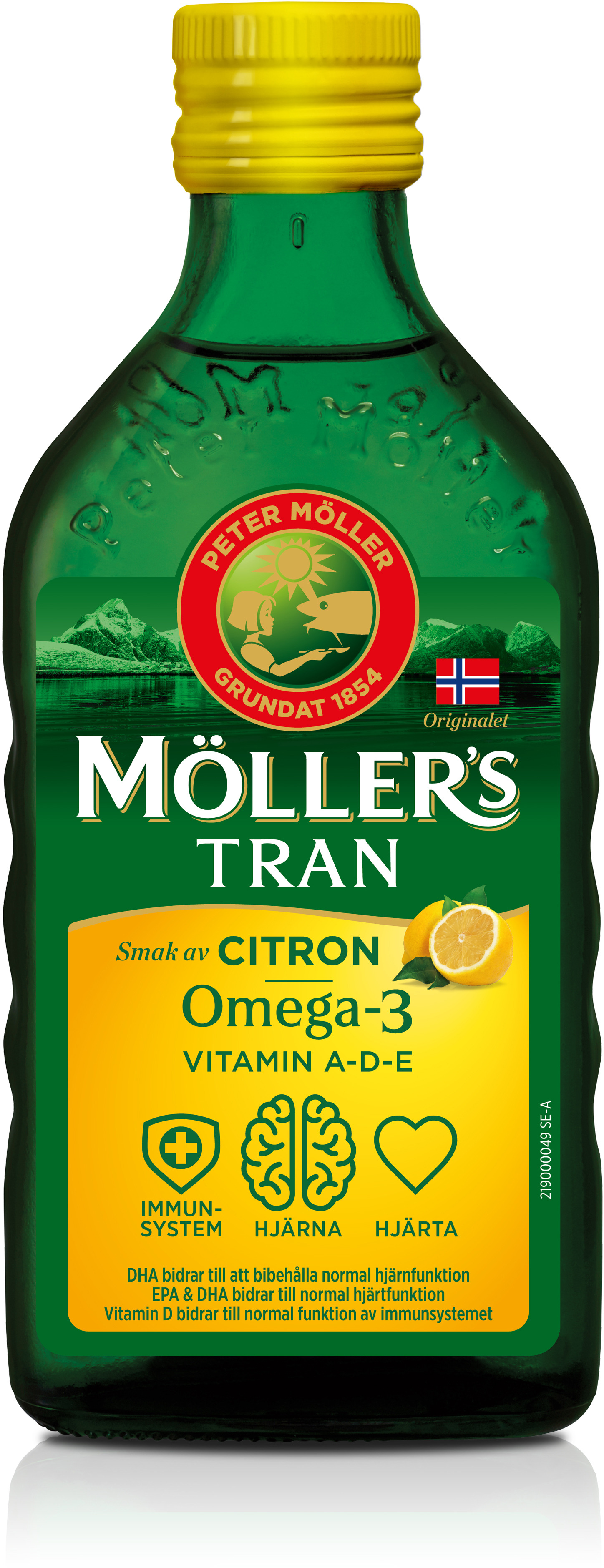 Möllers Tran Torskleverolja Citron 250 ml