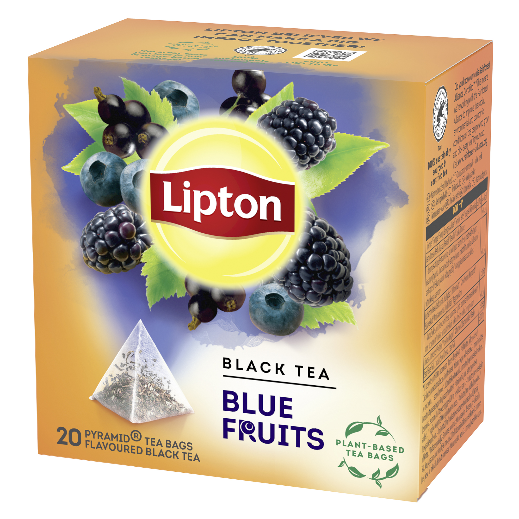 Lipton Black Tea Blue Fruit 20 st