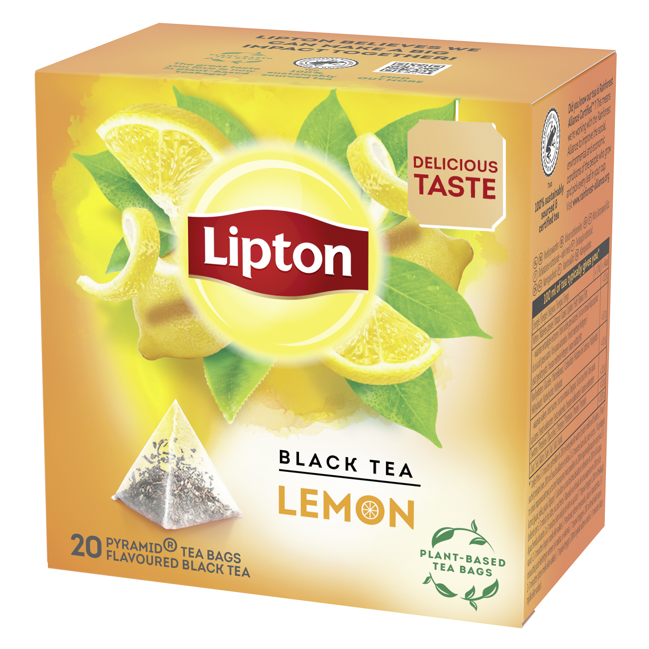 Lipton Black Tea Lemon 20 st