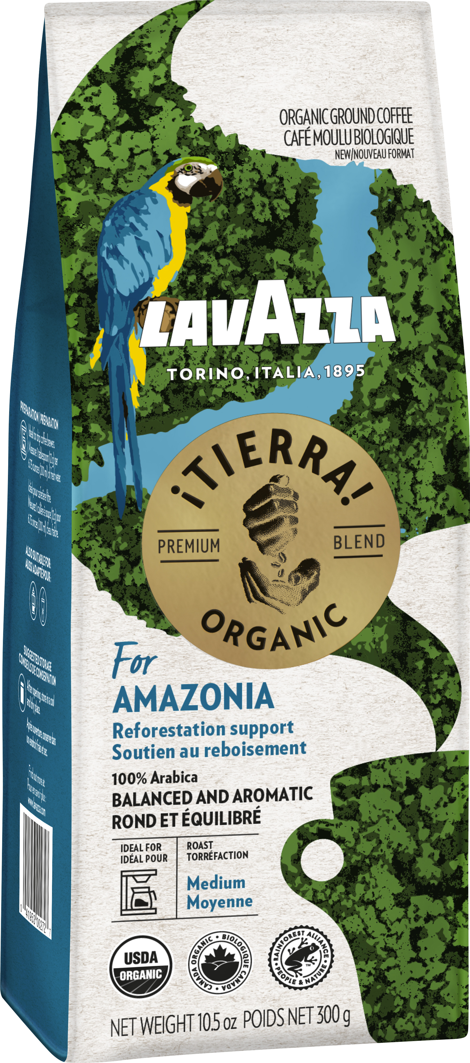 Lavazza Tierra For Amazonia Bio-Organic Bryggkaffe 300 g