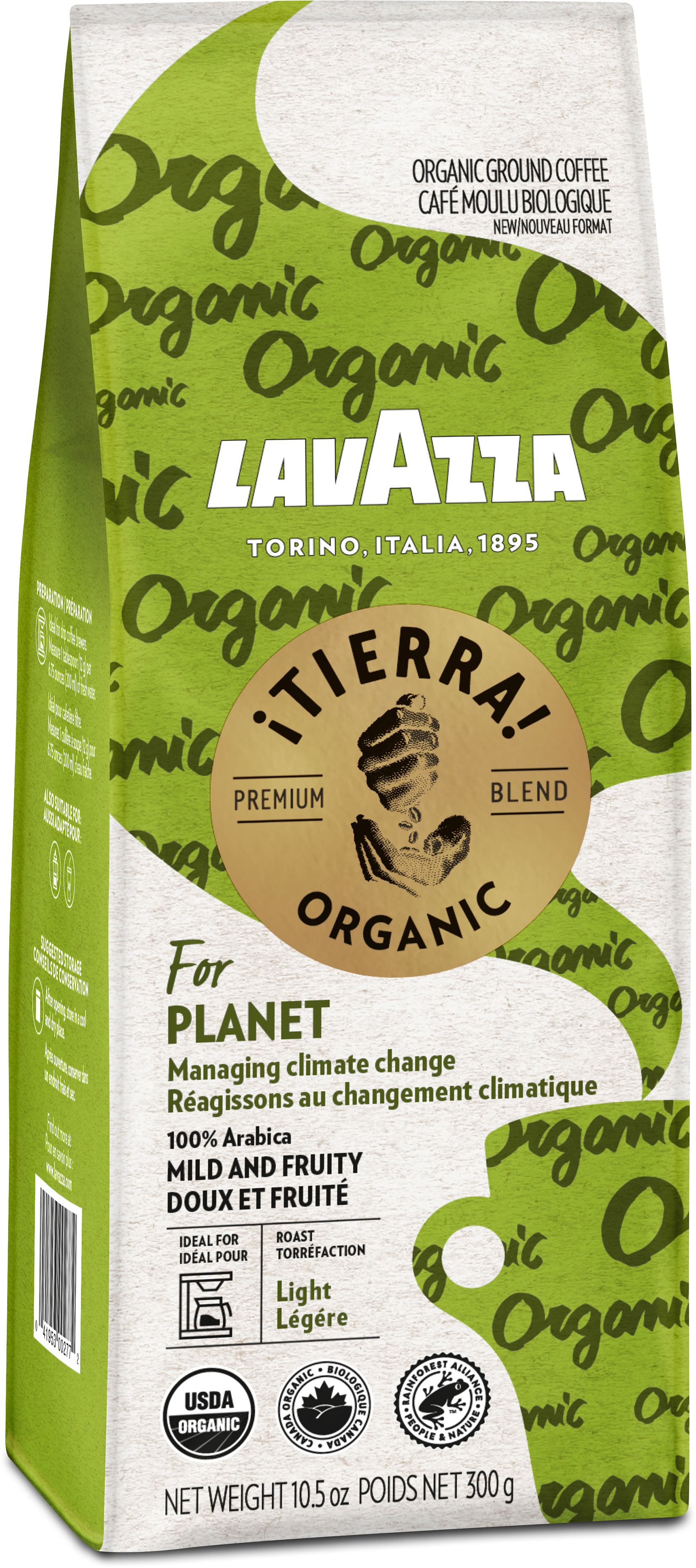Lavazza Tierra For Planet Bio-Organic Bryggkaffe 300 g
