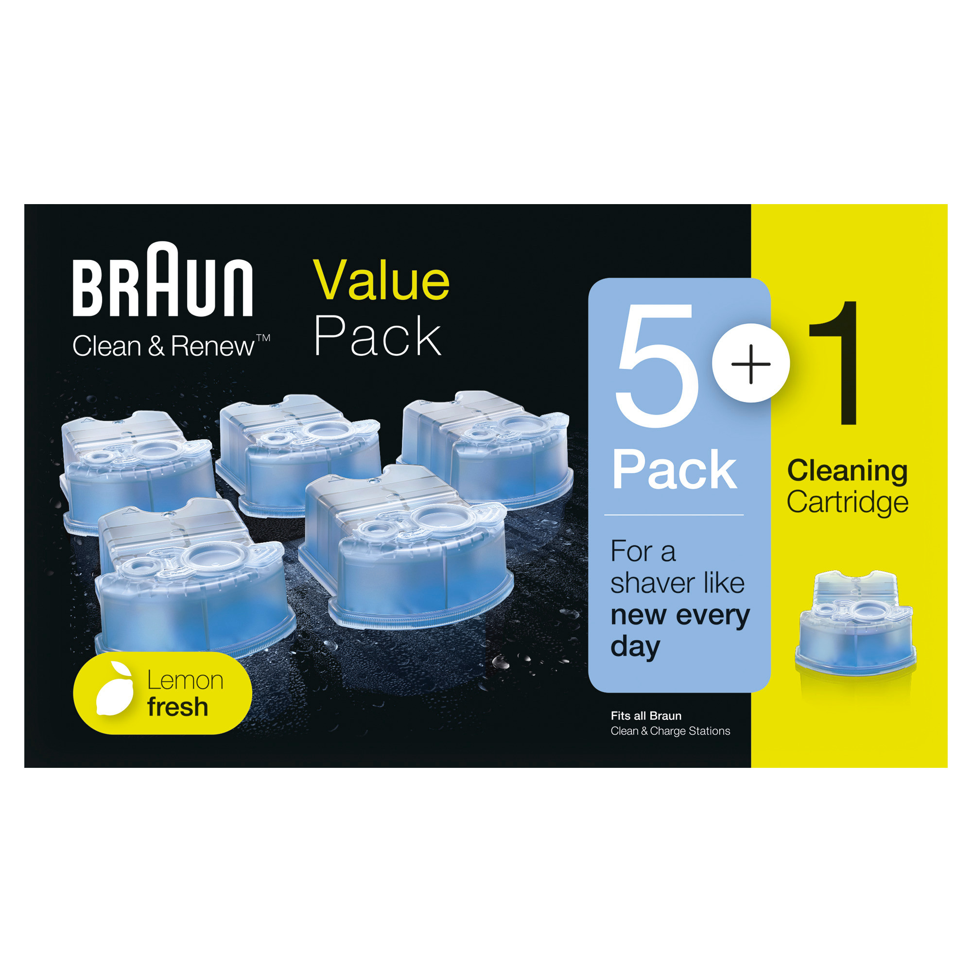 Braun Clean and Renew Refiller för Elektrisk Rakapparat 5+1-pack