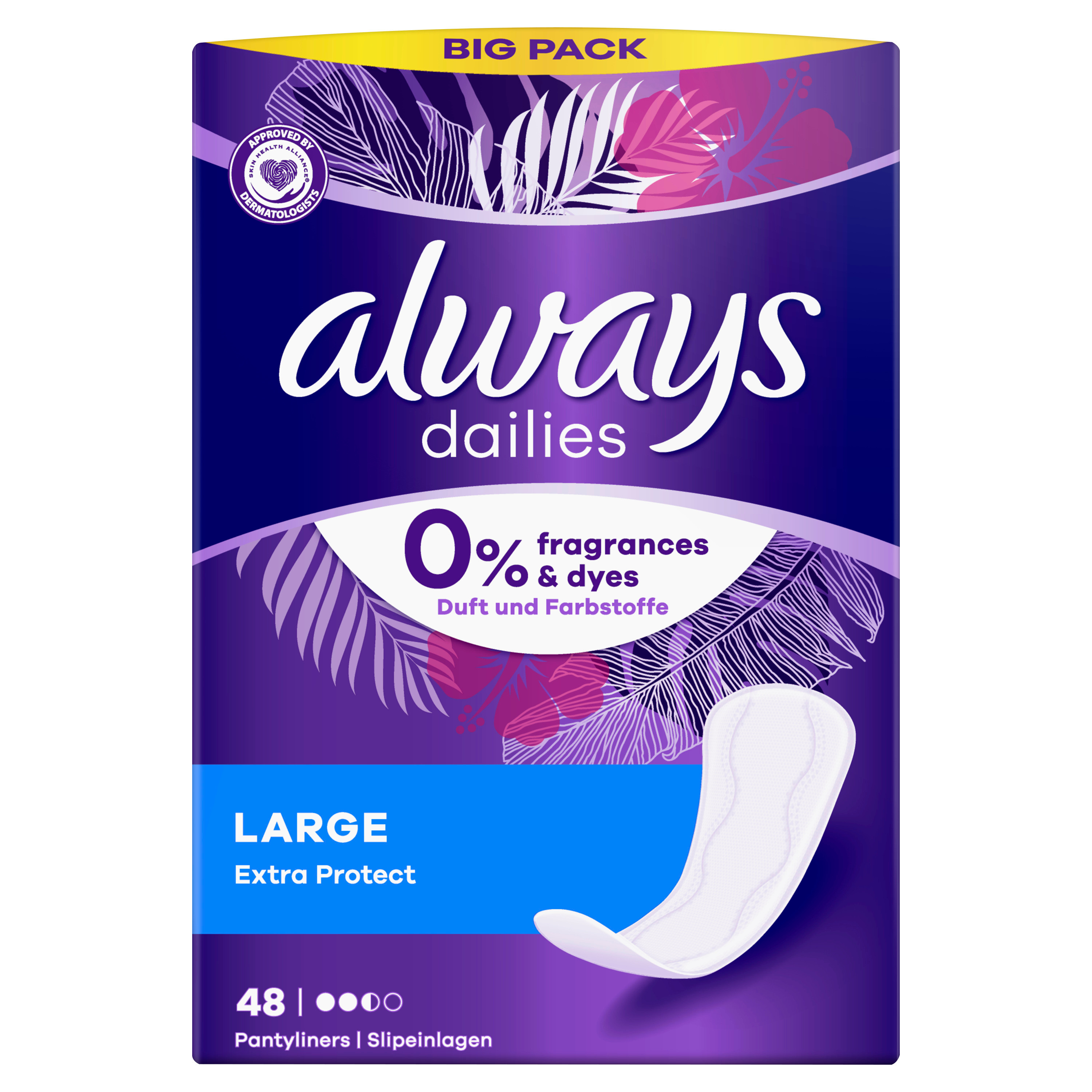 Always Dailies Extra Protect 0% Trosskydd 48 st