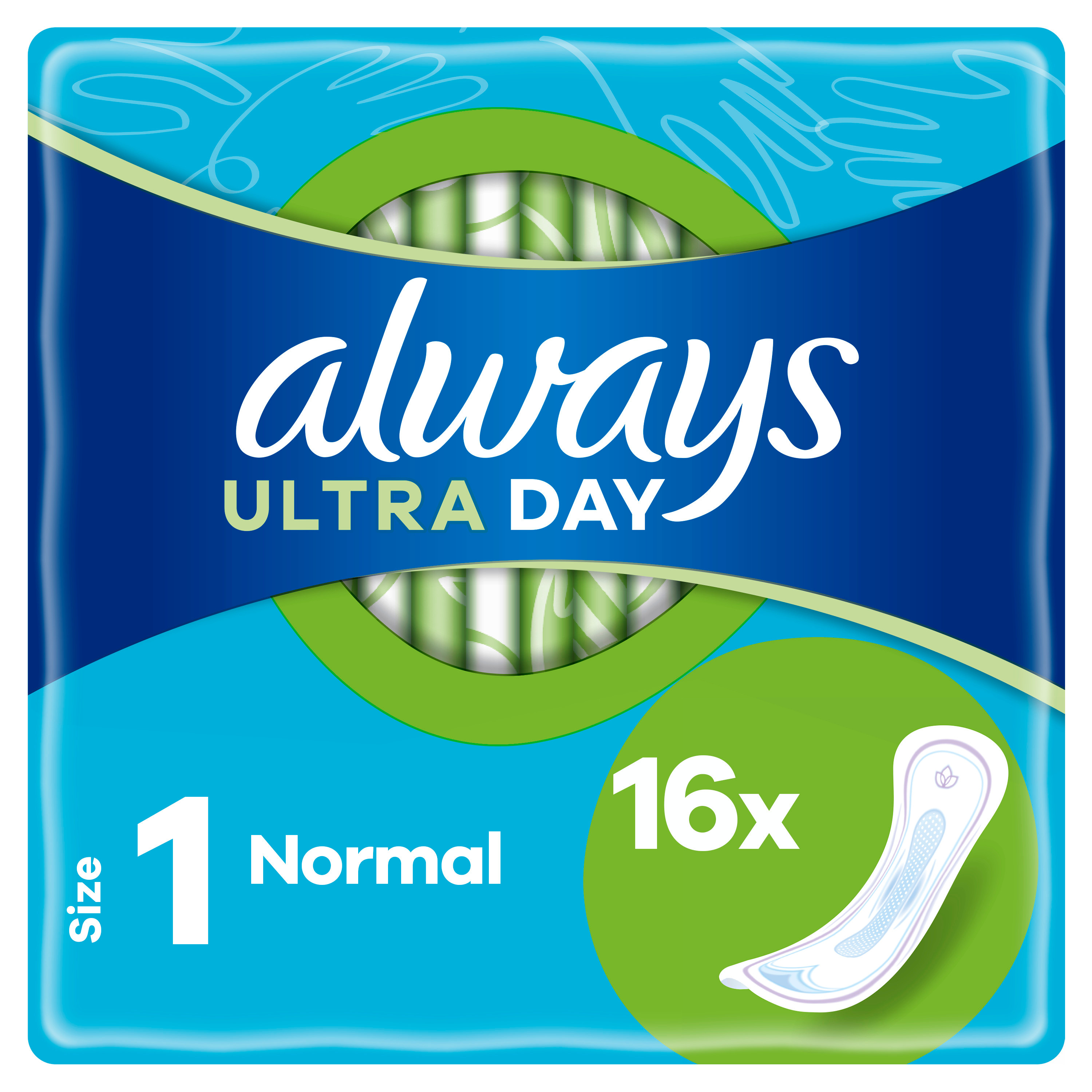 Always Ultra Sanitetsbindor Normal S1 Oparfymerad 16 st