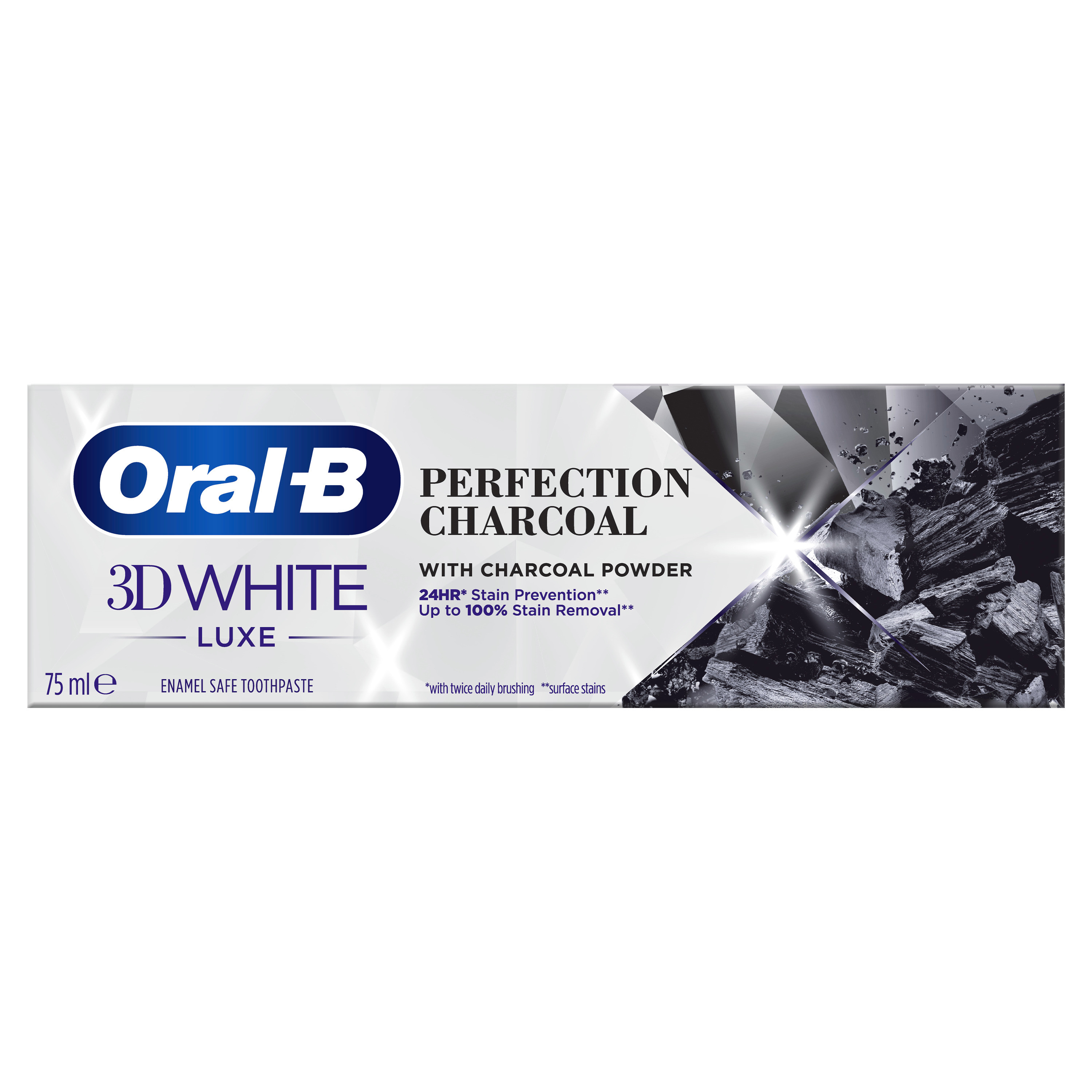 Oral-B 3DWhite Luxe Charcoal Tandkräm 75 ml