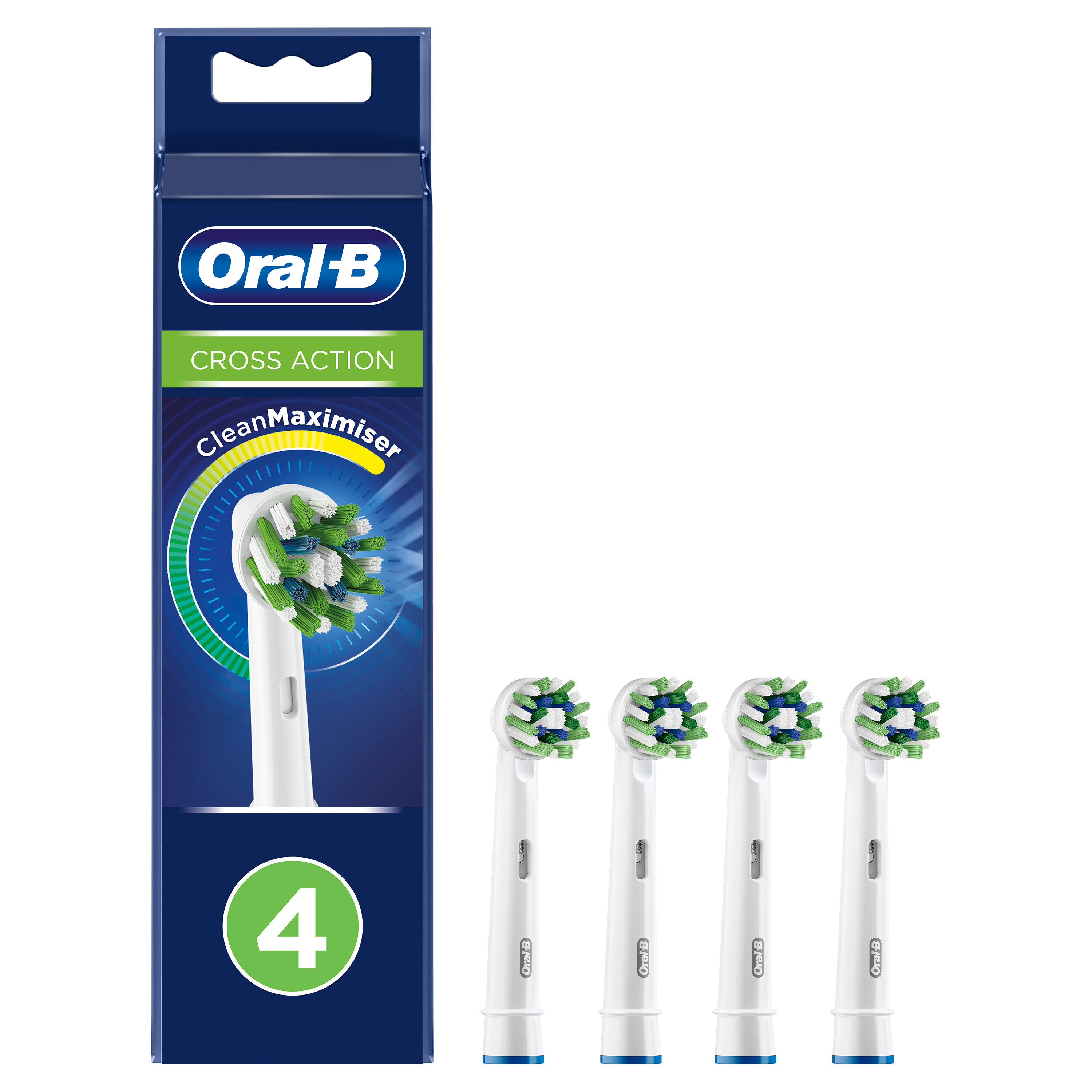 Oral-B CrossAction Tandborsthuvud med CleanMaximiser-teknologi 4 st