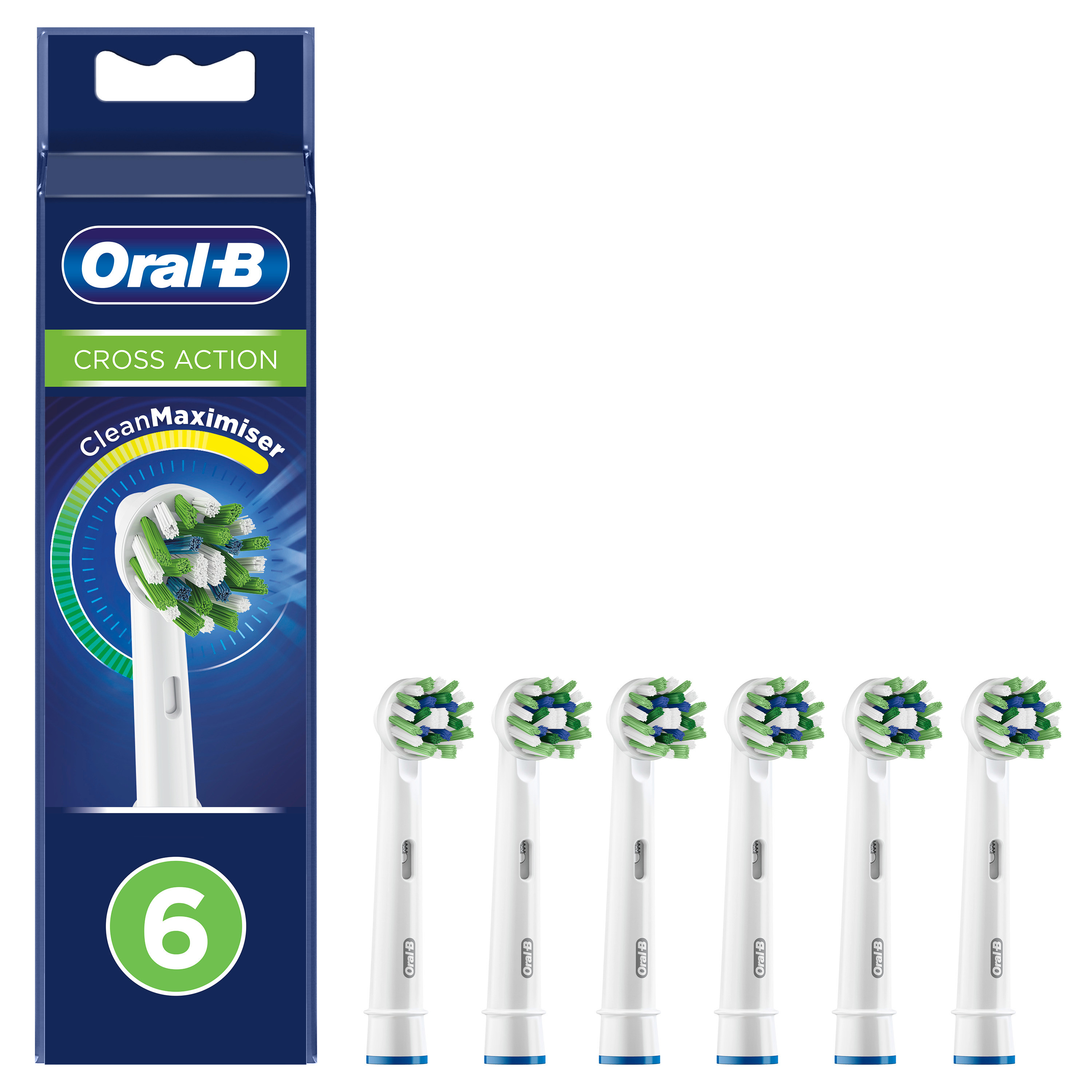 Oral-B Cross Action Borsthuvuden 6-pack