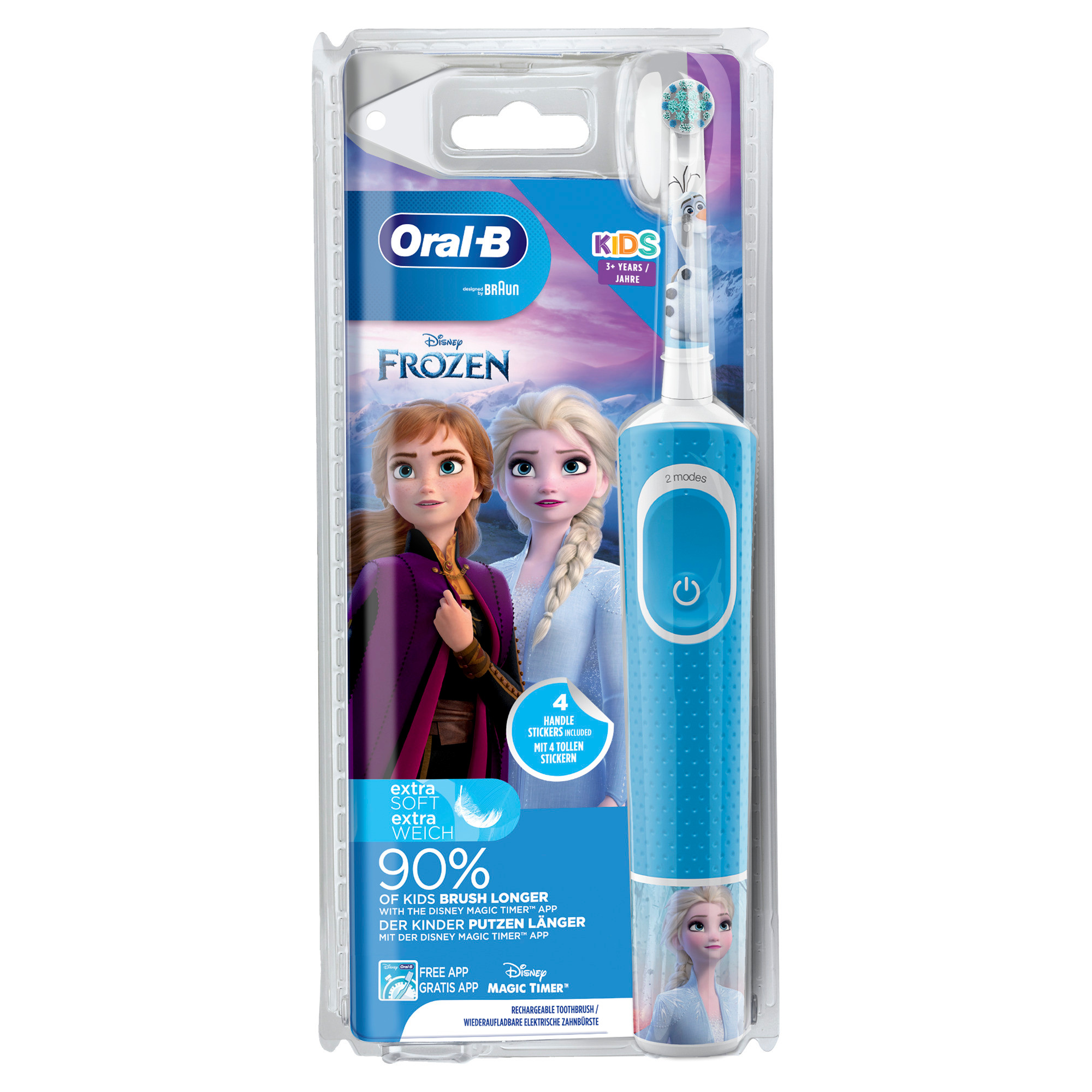 Oral-B Kids Eltandborste Designed By Braun 1 Handtag Med Disney Frost Från 3 År