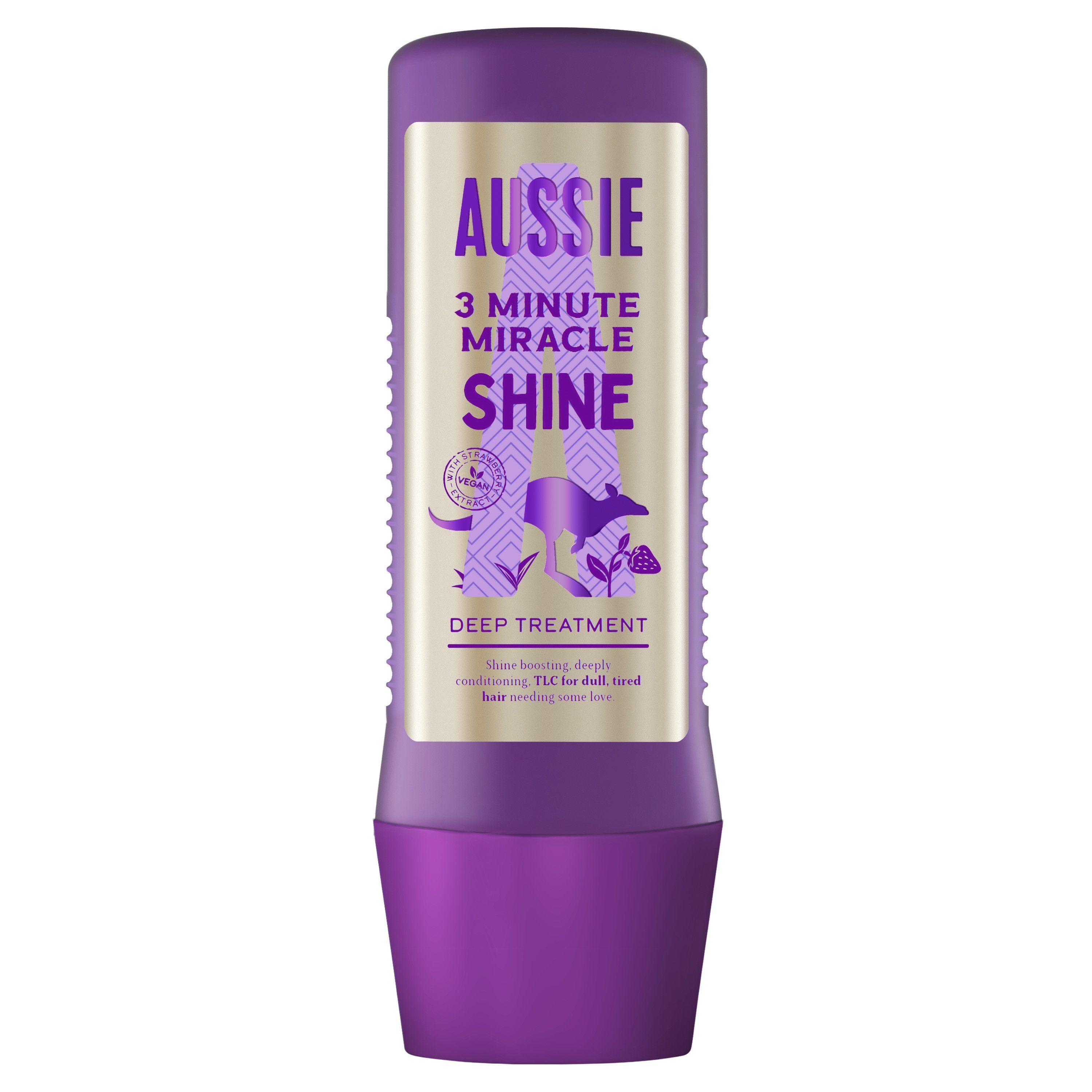 Aussie 3 Minute Miracle Shine Vegansk intensiv Hårvård 225 ml