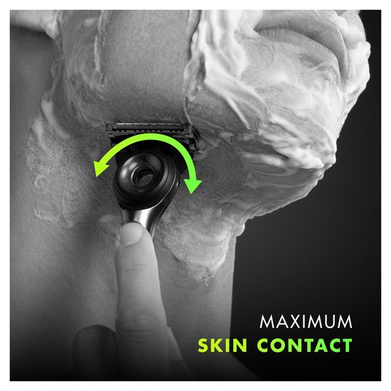 Gillette Labs Rakhyvel Exfoliating Bar med magnetiskt ställ Resefodral 2 Rakblad