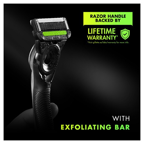 Gillette Labs Rakhyvel Exfoliating Bar med magnetiskt ställ Resefodral 2 Rakblad