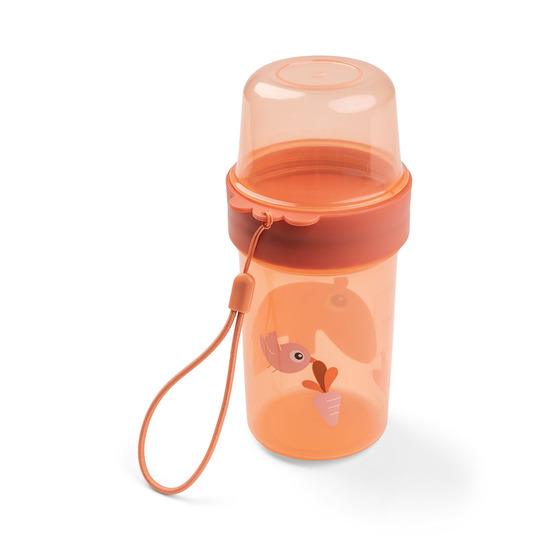 Done by Deer To go 2-way snack container L Ozzo Papaya