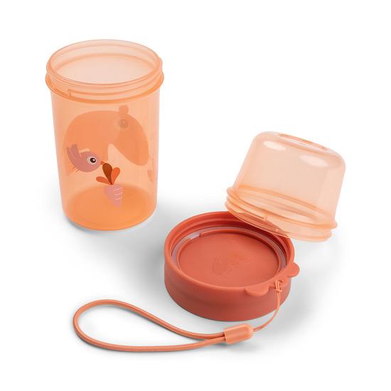 Done by Deer To go 2-way snack container L Ozzo Papaya