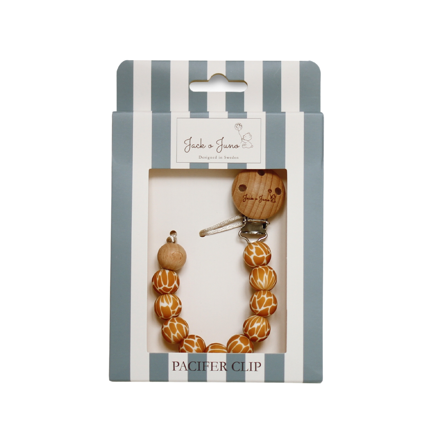 Jack o Juno Pacifier Clip Giraffe