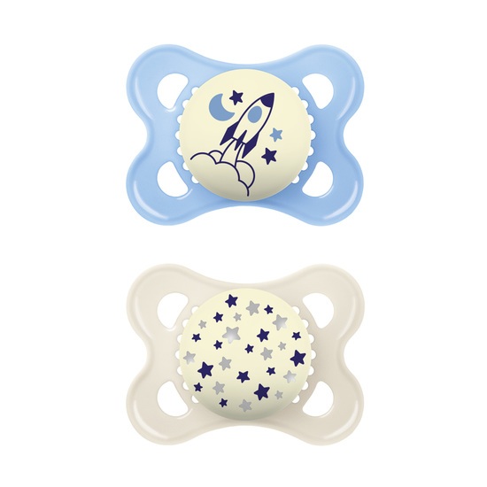MAM Original Night Silicone Blue 0-6m 2-pack