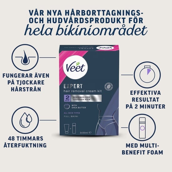 Veet Expert Hårborttagningskit för Intimområde 2 x 50 ml