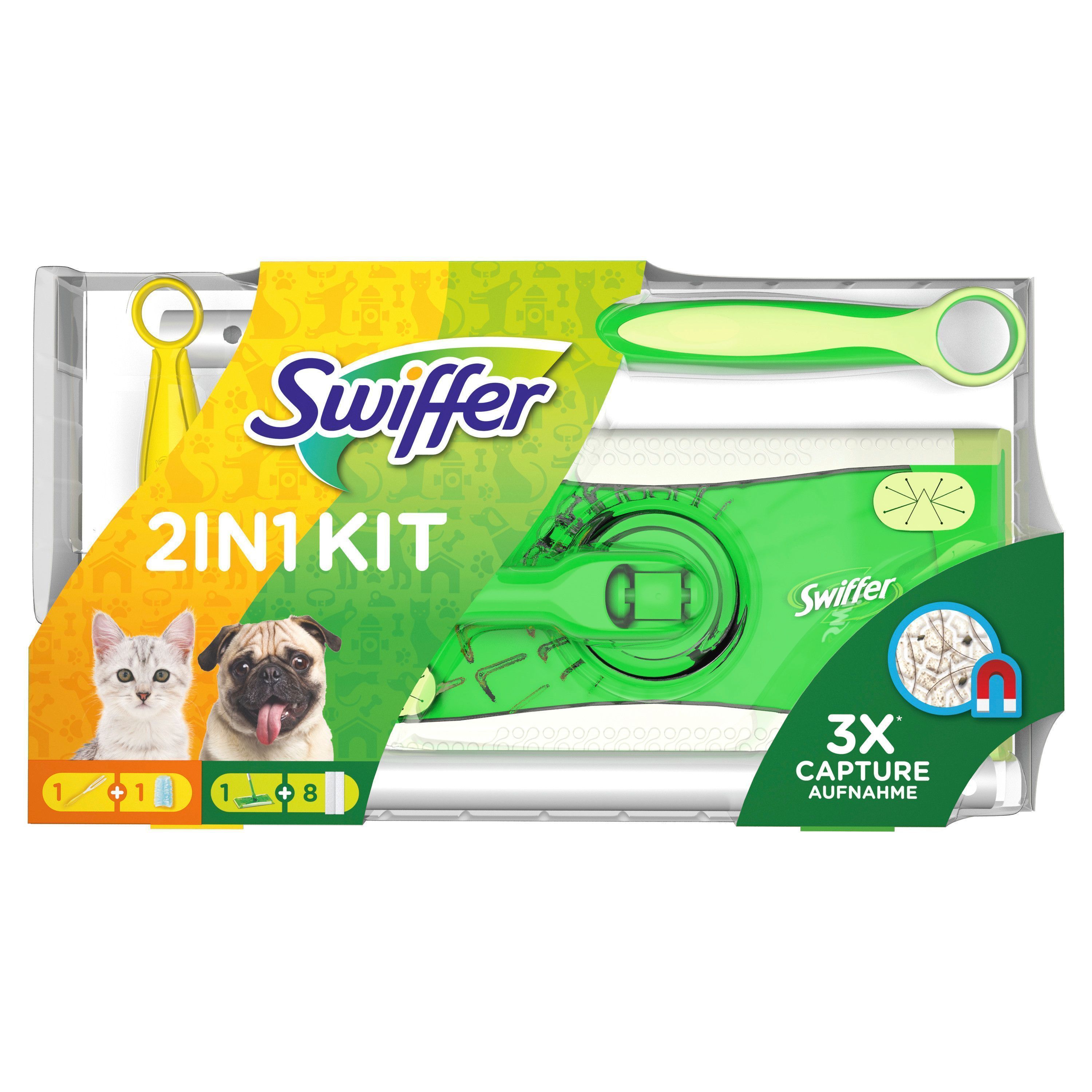 Swiffer Startkit Rengöringsmopp + Refiller & Dammvippa + Refiller