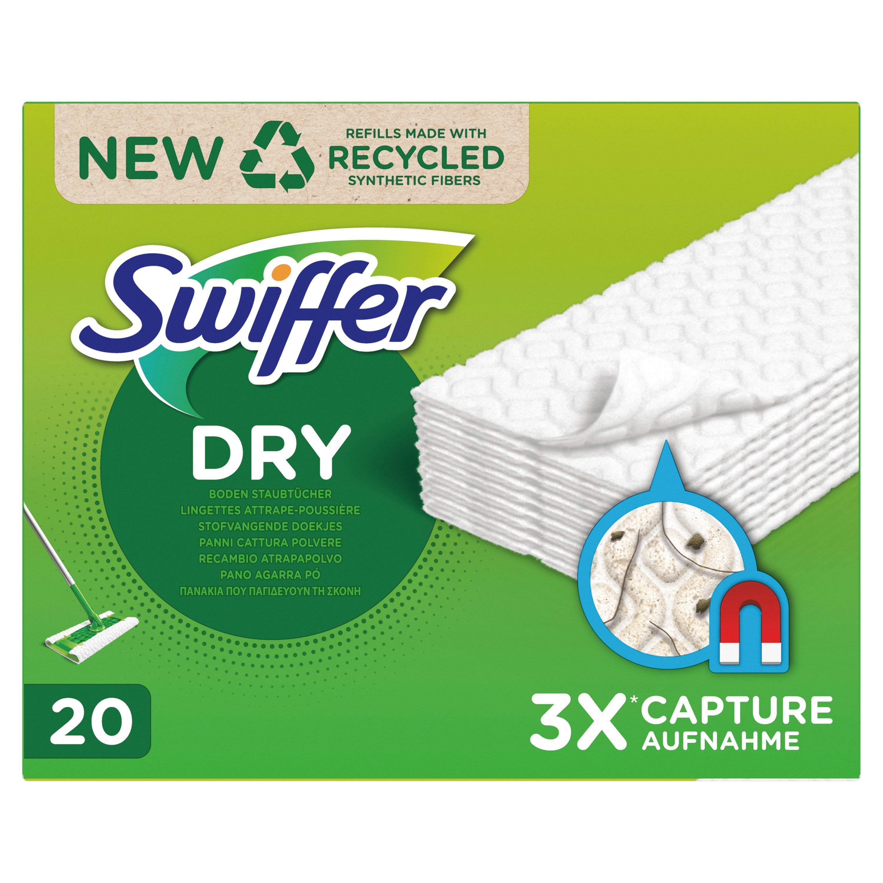 Swiffer Sweeper Refillgolvdukar 20 Stycken Fångar Upp & Låser In Damm