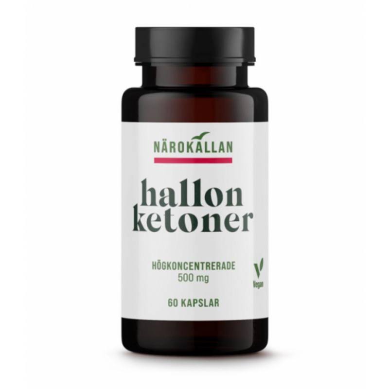 Närokällan Hallonketoner 60 kapslar