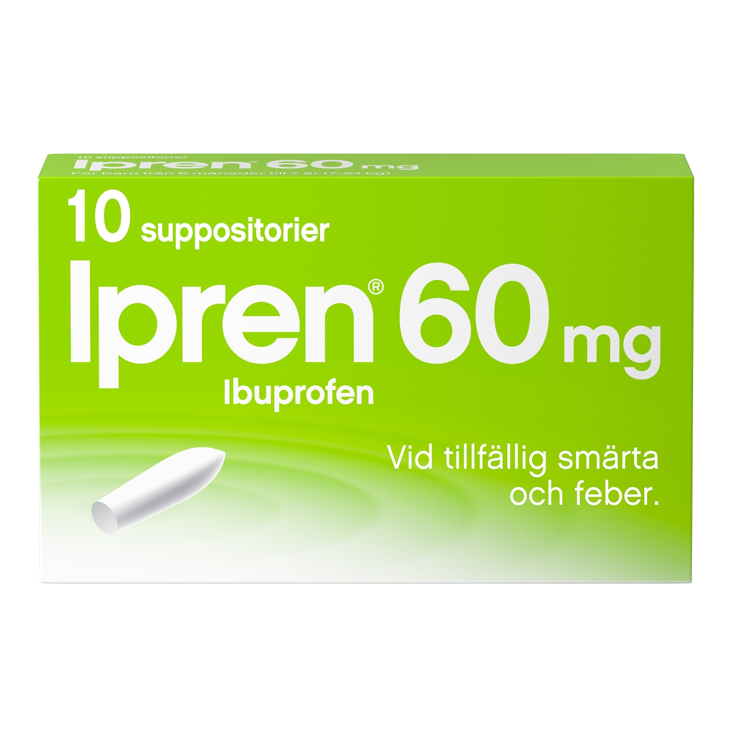 Alternativ bild 1 för Ipren 10 Suppositorium/Sup 60 mg