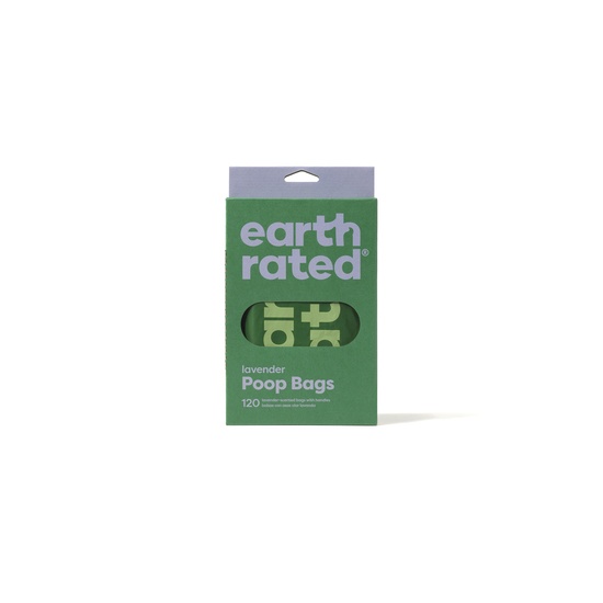 Earth Rated Hundbajspåsar med handtag Lavendel 120 st