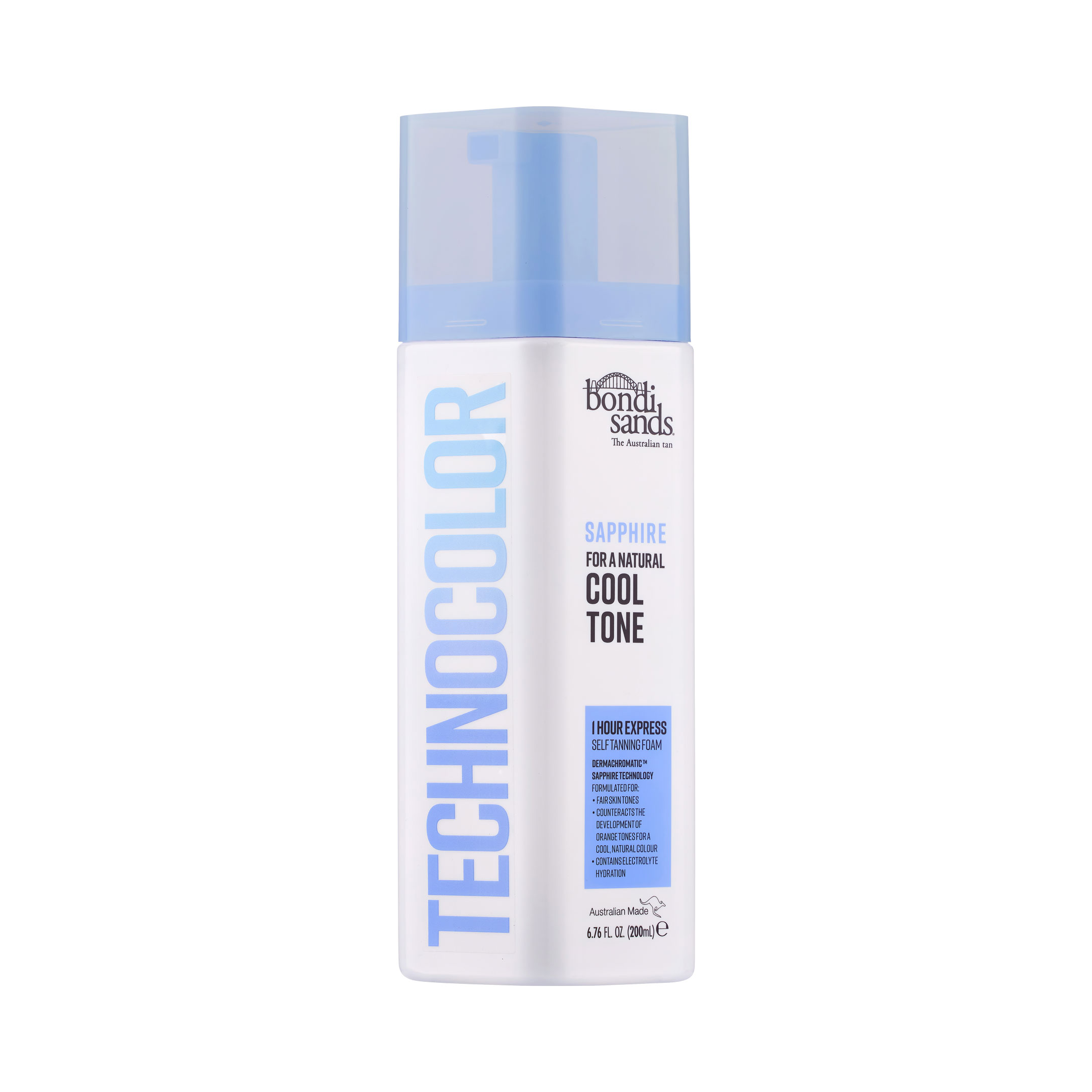 Bondi Sands Technocolor 1 Hour Express Self Tanning Foam Sapphire Cool Toner 200 ml