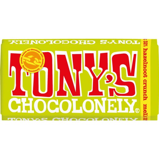 Tony´s Chocolonely Mjölkhchoklad Hasselnöt Crunch 180 g