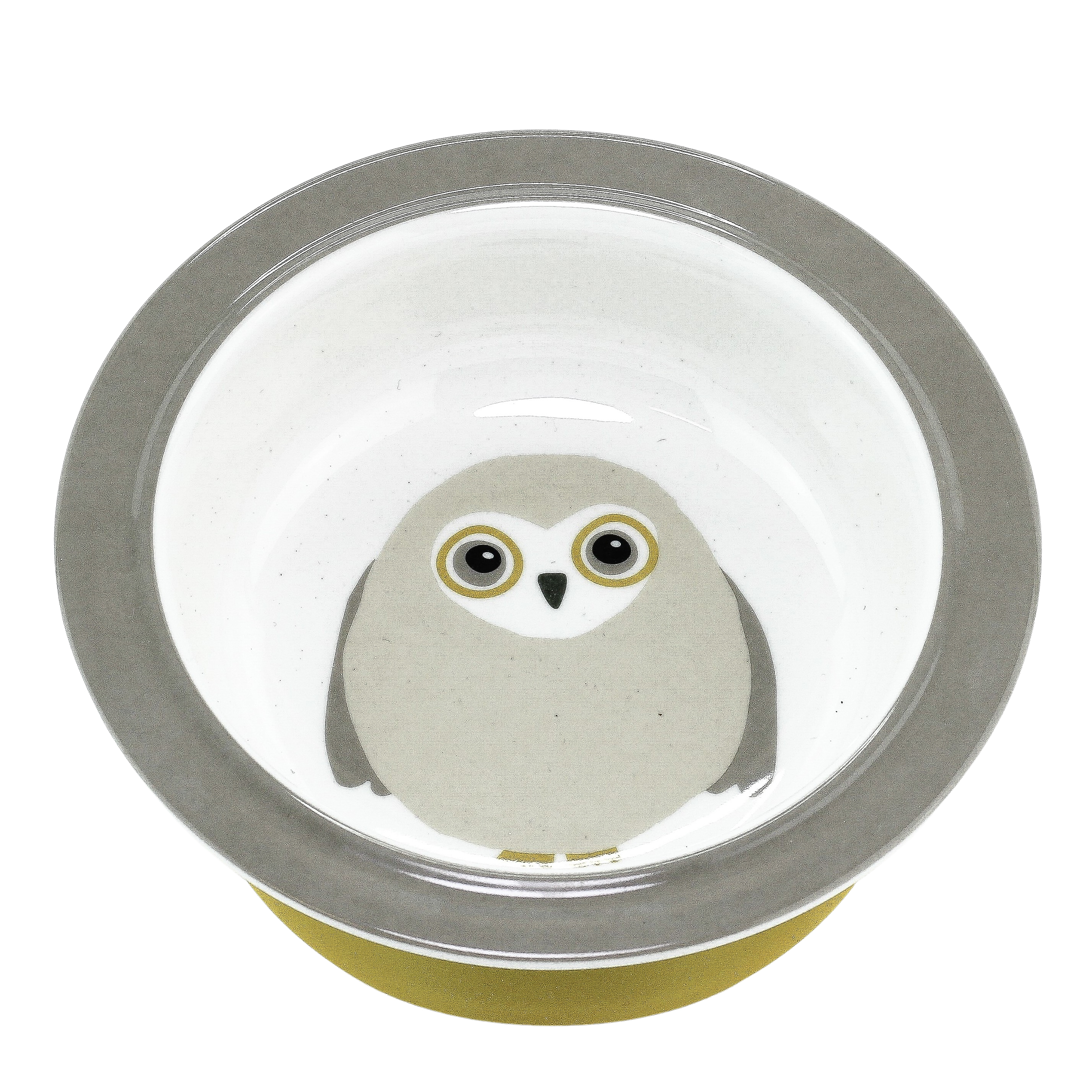 Rätt Start Owls Sugkoppstallrik grå