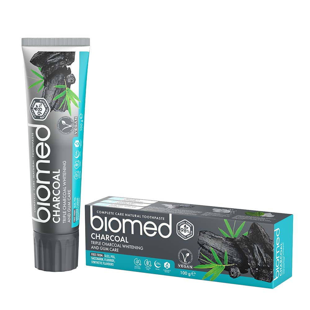 Biomed Charcoal Hydroxiapatit Tandkräm 100 g